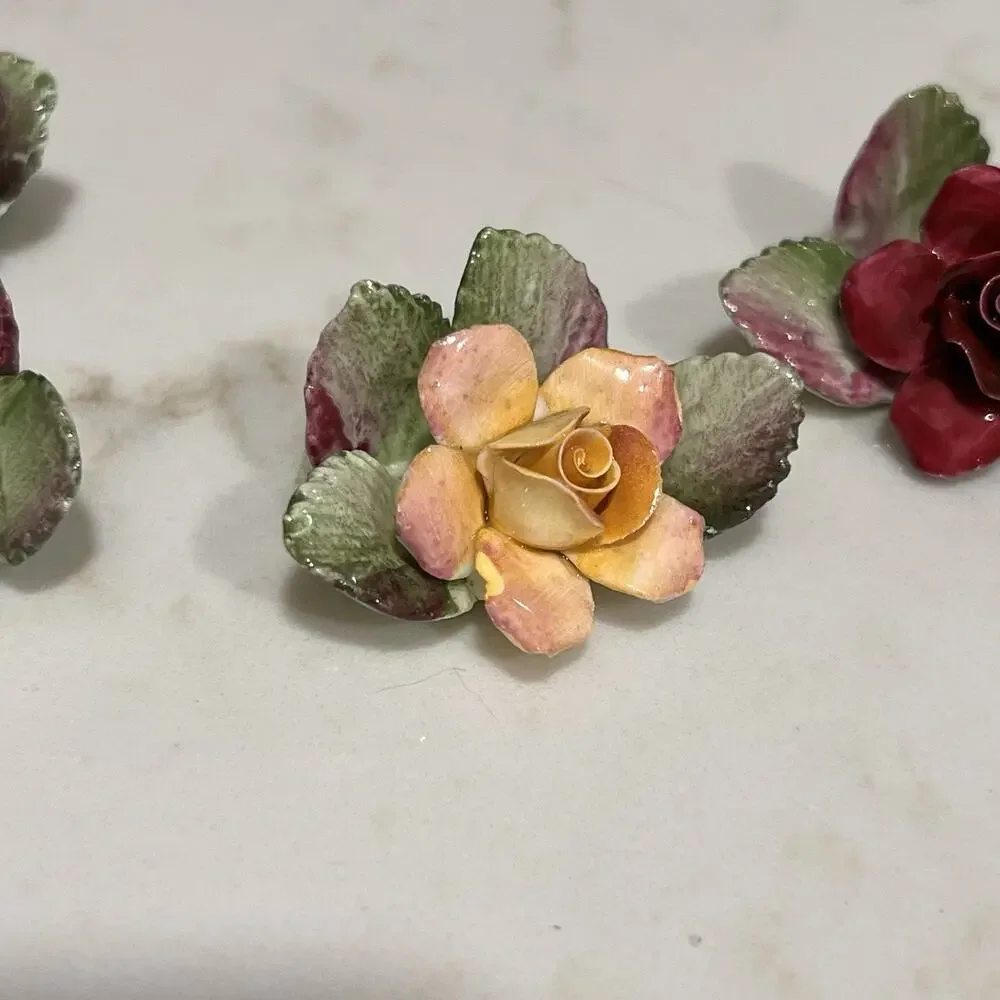 6 Royal Albert Old Country Roses Place Card Holder Placards Tea Party Romantic